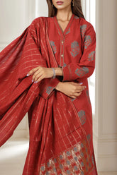 Unstitched Cotton Jacquard 3 Piece