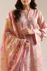 Unstitched Printed Lawn 3 Piece