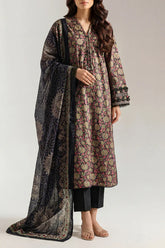 Unstitched Printed Lawn 3 Piece