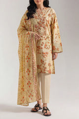 Unstitched Printed Lawn 3 Piece