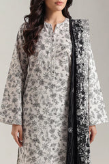 Unstitched Printed Lawn 3 Piece