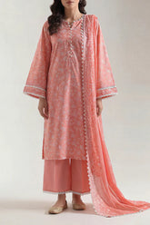 Unstitched Printed Lawn 3 Piece
