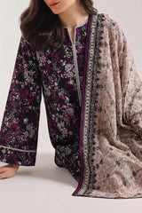 Unstitched Printed Lawn 3 Piece