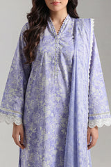 Unstitched Printed Lawn 3 Piece