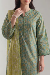 Unstitched Printed Lawn 3 Piece