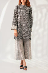 Unstitched Printed Self Strip Lawn 2 Piece (Shirt/Trouser)