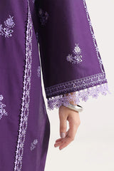 Unstitched Solid Embroidered Cambric 3 Piece