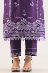 Unstitched Solid Embroidered Cambric 3 Piece