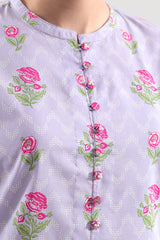 Unstitched Printed Self Strip Lawn 3 Piece