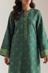 Unstitched Printed Self Stripe Lawn 2 Piece (Shirt/Trouser)