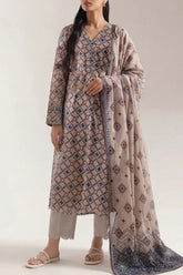 Unstitched Printed Lawn 3 Piece