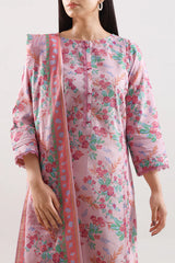 Unstitched Printed Lawn 3 Piece