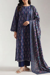 Unstitched Printed Lawn 3 Piece