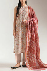 Unstitched Printed Lawn 3 Piece