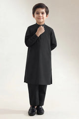 Solid Wash N Wear Stitched 2 Piece (Shirt/Trouser) For Boys