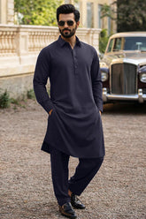 Unstitched Premium Blended Wear Suit (Platinum) Salaar