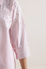 Solid Embroidered Poplin Stitched 2 piece (Shirt/Trouser)