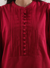 Solid Embroidered Poplin Stitched 2 piece (Shirt/Trouser)