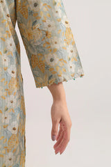 Printed Self Strip Lawn Stitched 2 Piece (Shirt/Trouser)