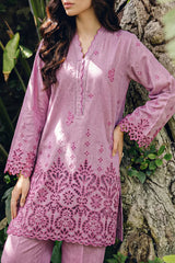 Solid Embroidered Lawn Stitched 2 Piece (Shirt/Trouser)