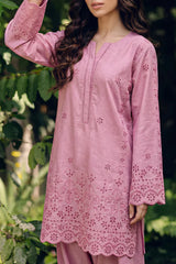 Solid Embroidered Lawn Stitched 2 Piece (Shirt/Trouser)