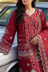 Solid Embroidered Lawn Stitched 3 Piece
