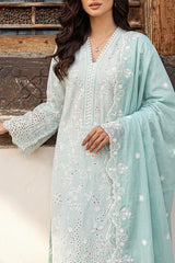 Solid Embroidered Lawn Stitched 3 Piece