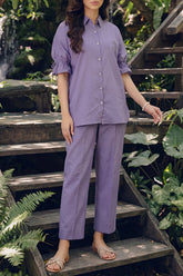 Solid Cotton Dobby Stitched Shirt
