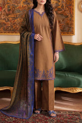 Solid Embroidered Cross Hatch Stitched 2 Piece (Shirt/Trouser)