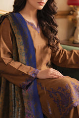 Solid Embroidered Cross Hatch Stitched 2 Piece (Shirt/Trouser)