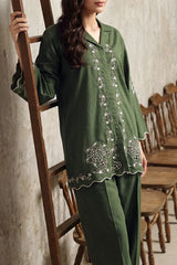 Solid Embroidered Cambric Stitched 2 Piece (Shirt/Trouser)