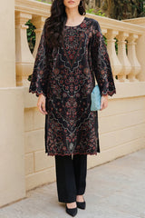 Solid Embroidered Korean Silk Stitched 2 Piece (Shirt/Trouser)