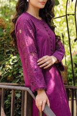 Solid Embroidered Korean Silk Stitched 2 Piece (Shirt/Trouser)
