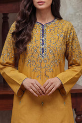 Solid Embroidered Cambric Stitched 2 Piece (Shirt/Trouser)