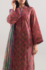 Unstitched Printed Lawn 3 Piece