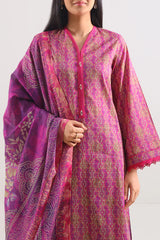 Unstitched Printed Lawn 3 Piece