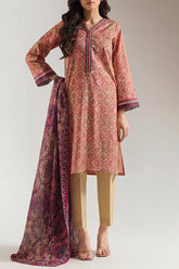 Unstitched Printed Lawn 3 Piece