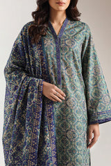 Unstitched Printed Lawn 3 Piece