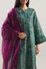 Unstitched Printed Lawn 3 Piece