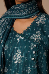 Unstitched Printed Lawn 3 Piece