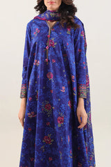 Unstitched Printed Self Strip Lawn 3 Piece
