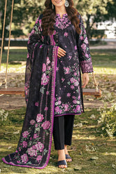 Unstitched Embroidered Lawn 3 Piece