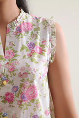 Unstitched Printed Self Strip Lawn 3 Piece