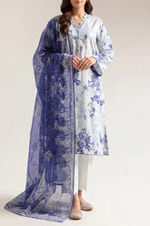 Unstitched Printed Lawn 3 Piece