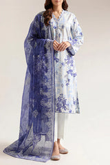 Unstitched Printed Lawn 3 Piece