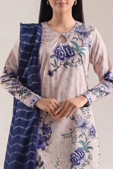 Unstitched Printed Lawn 3 Piece