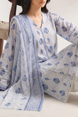 Unstitched Printed Lawn 3 Piece