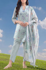 Unstitched Printed Lawn 3 Piece