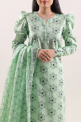 Unstitched Printed Lawn 3 Piece