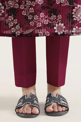 Unstitched Printed Self Strip Lawn 3 Piece